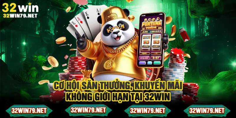 Cơ hội săn thưởng, khuyến mãi không giới hạn tại 32WIN